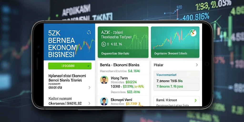 Antarmuka aplikasi 5ZK menampilkan berita dan analisis ekonomi bisnis terbaru.