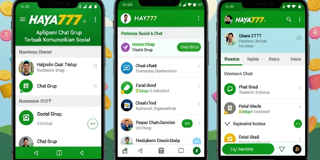 Tampilan antarmuka HAYA777 untuk Chat Grup yang intuitif.