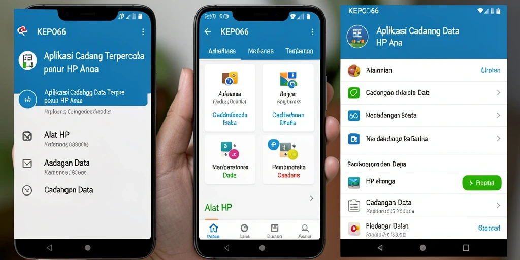 Antarmuka aplikasi KEPO66 untuk cadangan data yang efisien dan aman.