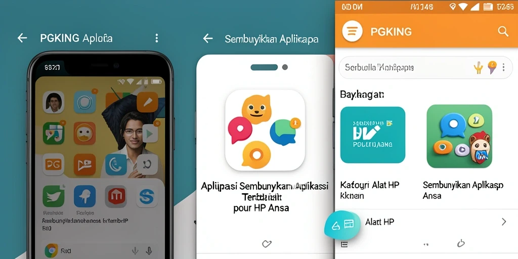 Antarmuka aplikasi PGKING yang sederhana dan efisien untuk menyembunyikan aplikasi.
