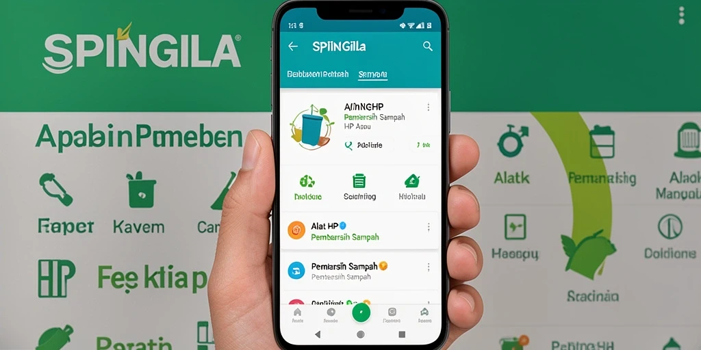 Antarmuka SPINGILA yang menarik dan intuitif untuk pembersih sampah.